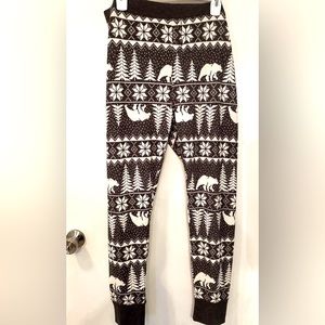 Like New Old Navy Womens Polar Bear/Winter Trees PJs Blue/White Plus Size 2x